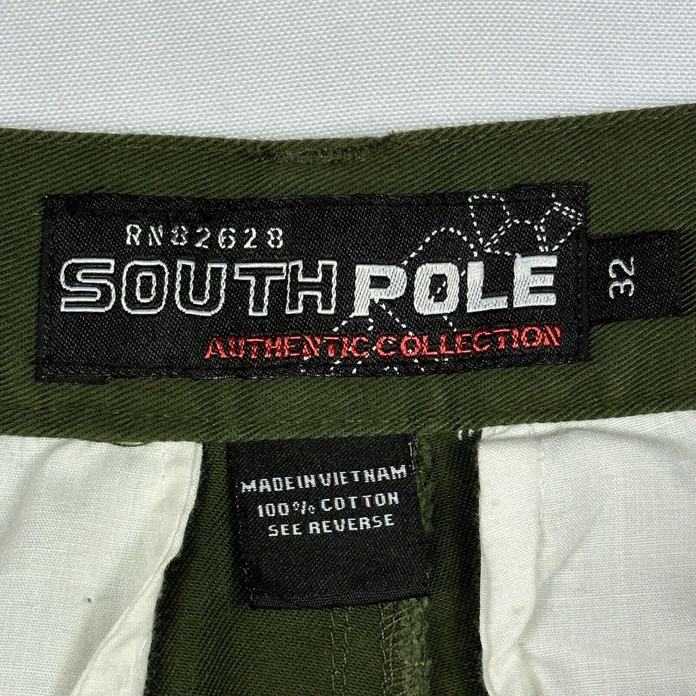 SOUTHPOLE Vintage Mens Utility Cargo Pants 32 x 30 Military Green 82628 - Picture 8 of 13